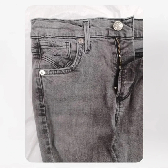 Agolde Sophie Crop High Rise Skinny Distressed Raw Hem Jeans Size 24 - Picture 13 of 13